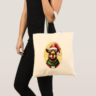 Bolsa Tote Favoritos Engraçados de Natal Animal - Camelo 1