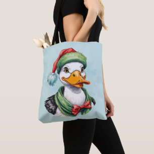 Bolsa Tote Favoritos Engraçados de Natal dos Animais - Pato 2