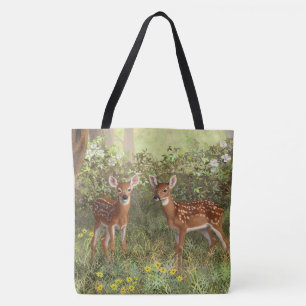 Bolsa Tote Fawns Gêmeos de Veado Branco