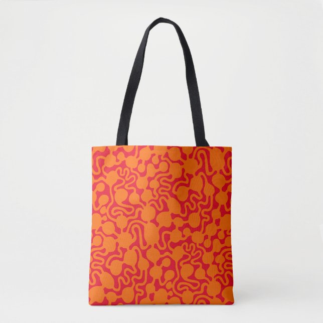 Bolsa Tote Fazenda Ant Perpétua v2 - Laranja e Vermelho (Frente)