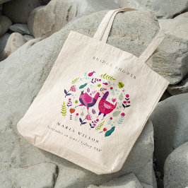 Bolsa Tote Fazenda Brilhante Elegante Chá de panela de Ave Fl