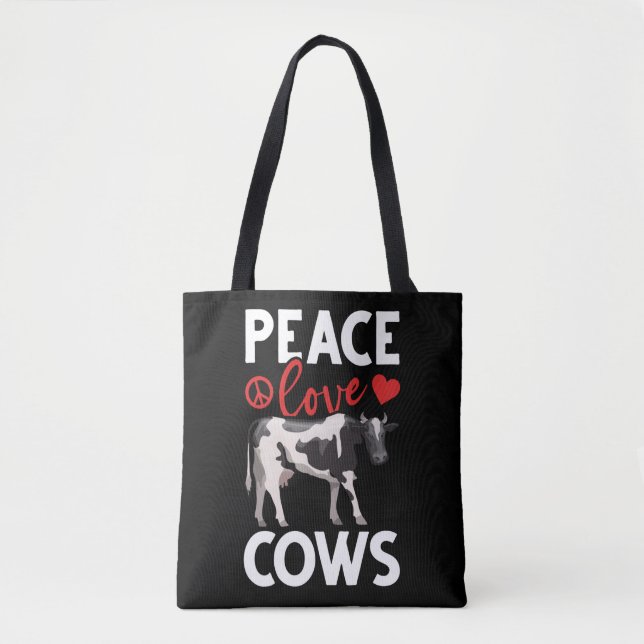 Bolsa Tote Fazenda da Paz de Vaca e Humor Animal (Frente)