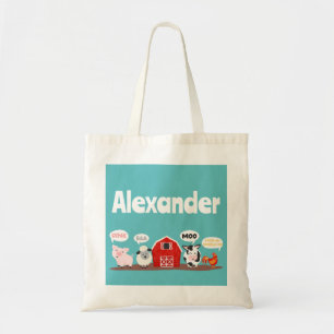 Bolsa Tote Fazenda de Animais Fofos para Crianças Gruhido Baa