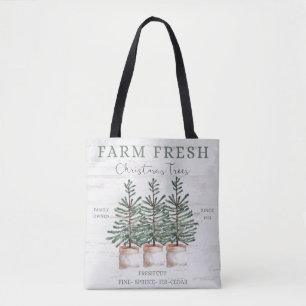 Bolsa Tote Fazenda de Árvore de Natal Russo