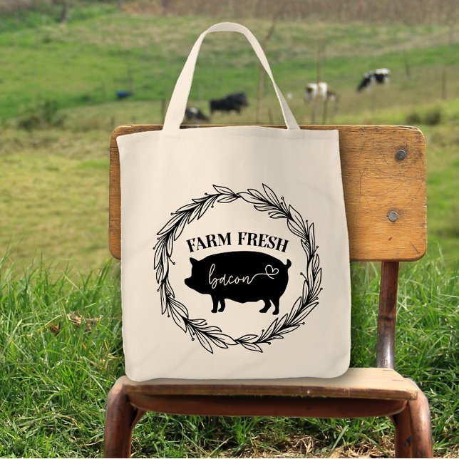Bolsa Tote Fazenda Fresca de Bacon Silhouath (Criador carregado)