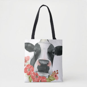 Bolsa Tote Fazenda - Vaca com Flores