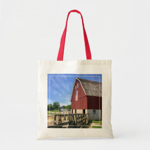 Bolsa Tote Fazendas Red Barn Com Bandeira Americana