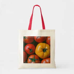 Bolsa Tote Fazendas   Tomates vermelhos e amarelos brilhantes