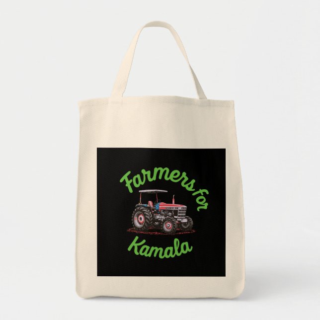 Bolsa Tote Fazendeiros para Kamala apoiando Harris para presi (Frente)