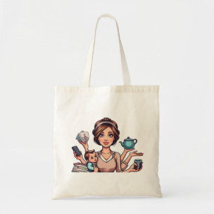 Bolsa Tote Fazendo malabarismo com o humor da mãe