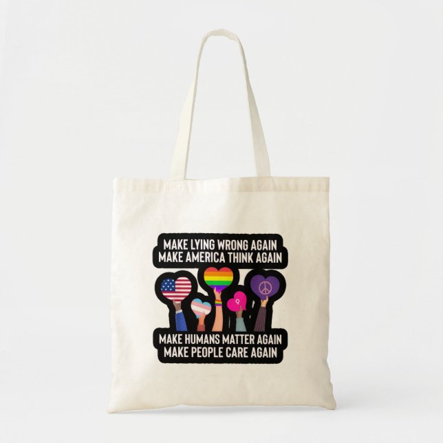 Bolsa Tote fazer mentir errado novamente (Frente)