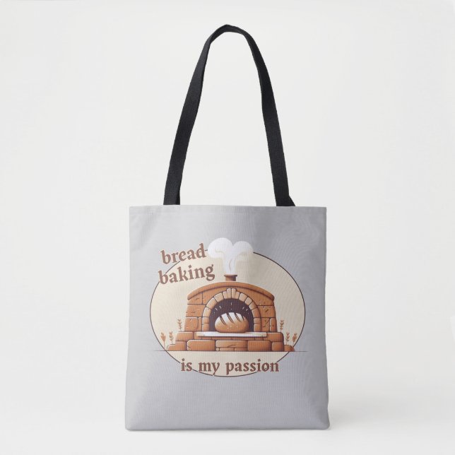 Bolsa Tote Fazer pão é minha paixão (Frente)