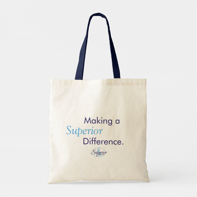 Bolsa Tote Fazer uma Diferença Superior. (Verso)