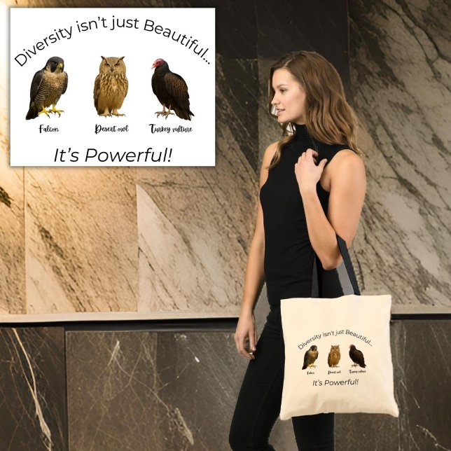 Bolsa Tote FDT Defendendo Declaração de Negrito de Diversidad (FDT Raptor Empowerment Tote, Pro Democracy, Pro Diversity Resist Bold Message)