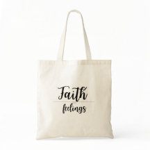 Bolsa Tote Fé Acima dos Sentimentos Cristãs
