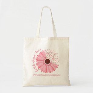 Bolsa Tote Fé, Esperança, Amor - Consciência do Cancer da