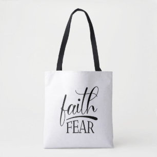 Bolsa Tote Fé Sobre Medo Gráficos Gospel Famosos Cristãos