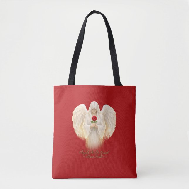 Bolsa Tote FéAngélicaCoraçãoDourado (Frente)