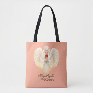 Bolsa Tote FéAngélicaCoraçãoDourado