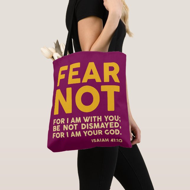 Bolsa Tote Fear not, for I am with you (Close Up)