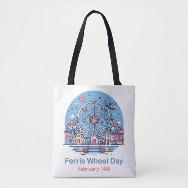 Bolsa Tote Feb 14 Ferris Wheel Day (Frente)