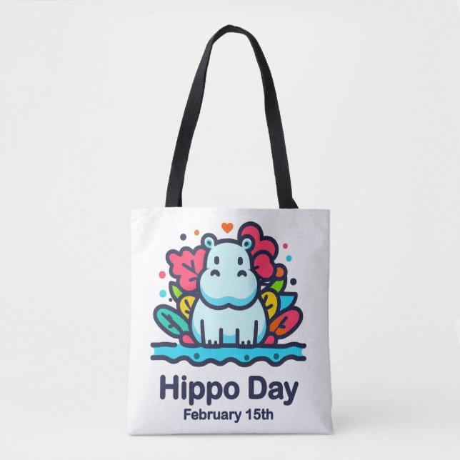 Bolsa Tote Feb 15 Hippo Day (Frente)