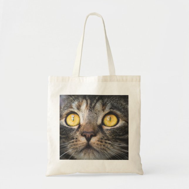 Bolsa Tote Fechamento de Gato com Olhos Amarelos (Frente)