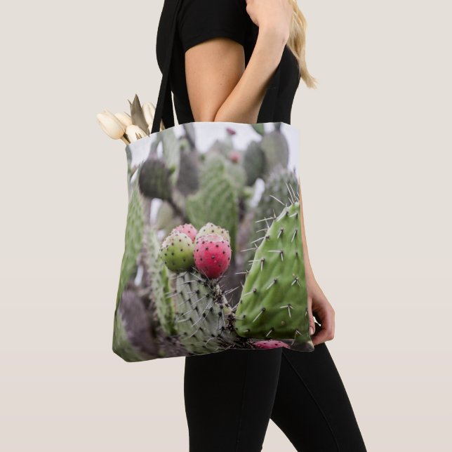 Bolsa Tote Feche O Cactus De Pear (Close Up)