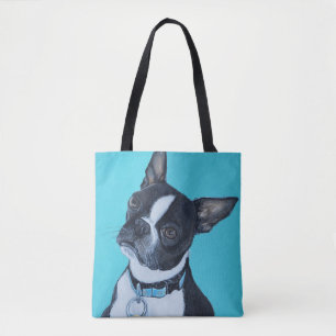 Bolsa Tote Feijões com a pintura de Boston Terrier
