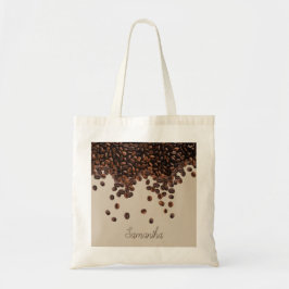 Bolsa Tote Feijões de Café de Texto Personalizado
