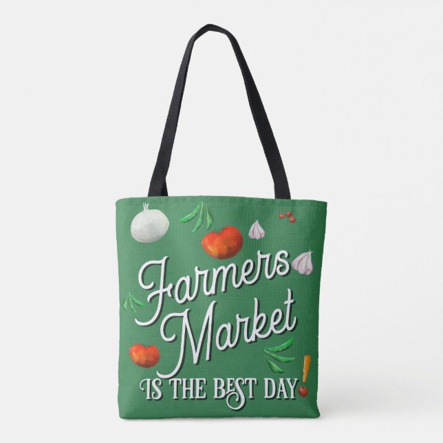 Bolsa Tote Feira de agricultores é o melhor dia! (Verso)