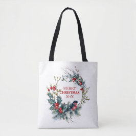 Bolsa Tote Feira de Natal Holly & Bullfinch