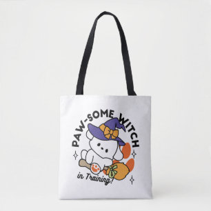 Bolsa Tote Feiticeira de pata no treinamento - Cão de Hallowe