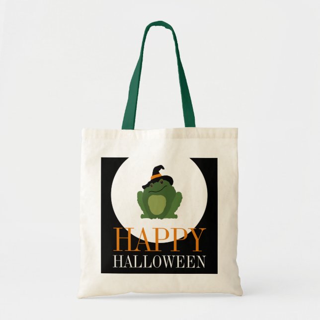Bolsa Tote Feiticeiro Bonito, Halloween (Frente)
