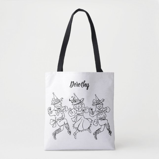 Bolsa Tote Feiticeiro de Oz, Bela dança Munchkins! (Frente)