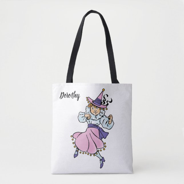 Bolsa Tote Feiticeiro de Oz, moça dança linda Munchkin (Frente)