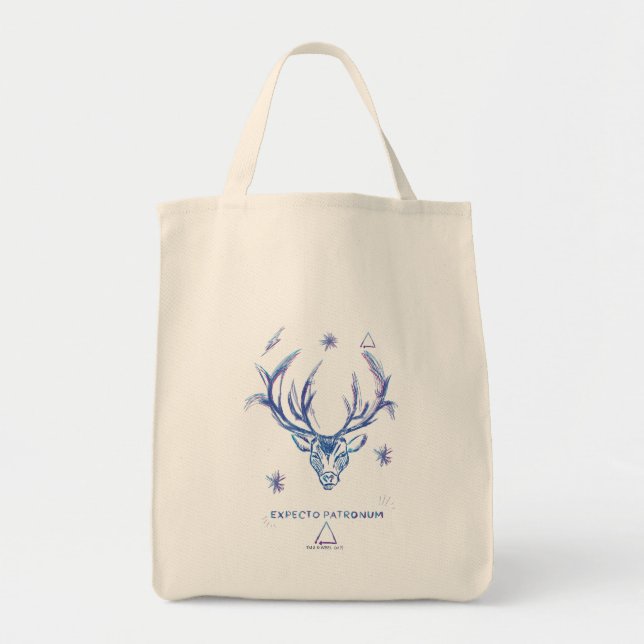 Bolsa Tote Feitiço de Harry Potter | EXPECTO PATRONUM™ Esboço (Frente)