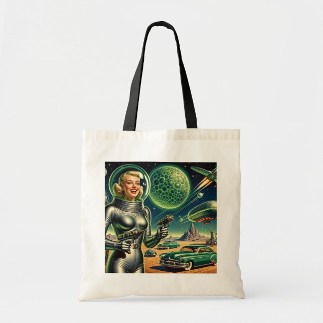 Bolsa Tote Feixe de Laser Vintage Pin-Up  (Frente)