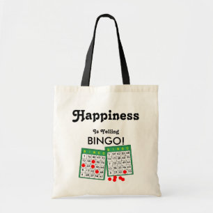 Bolsa Tote Felicidade é Gritar Sacola de Bingo Divertida para