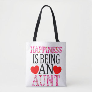 Bolsa Tote Felicidade é ser tia Floral Mimi, mãe
