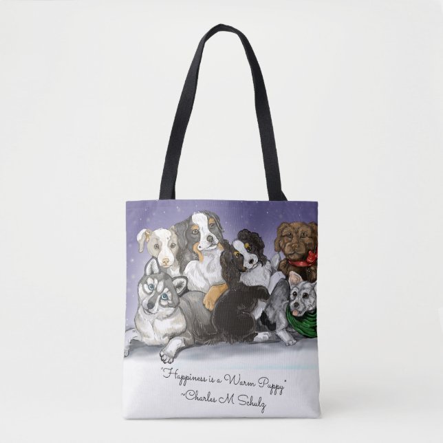 Bolsa Tote Felicidade é um Natal Quente (Frente)