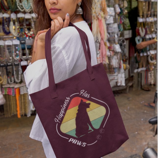 Bolsa Tote Felicidade tem patas Design (Criador carregado)