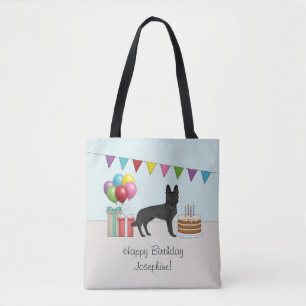Bolsa Tote Felicidades Coloridas de Aniversário para Pastor A