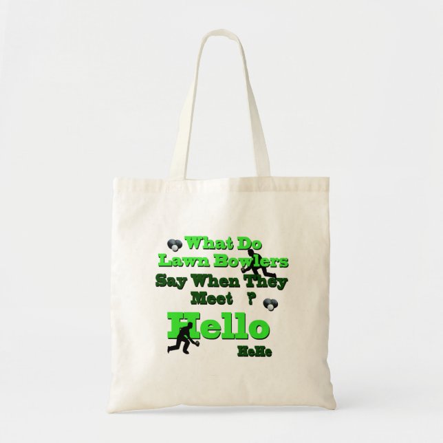 Bolsa Tote Felicidades do Lawn Bowls, Totebag (Frente)