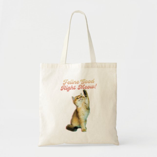 Bolsa Tote Felino Bem Direito Mede Gato Engraçado Cotação Got (Frente)