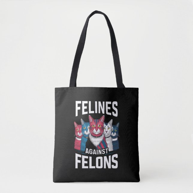 Bolsa Tote Felinos Contra Criminosos (Frente)