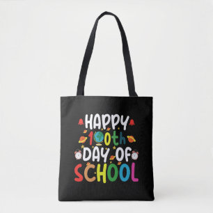 Bolsa Tote Feliz 100º Dia de Aula Professor Aluno
