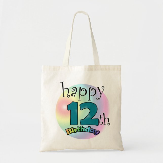 Bolsa Tote Feliz 12 Birthday (Frente)