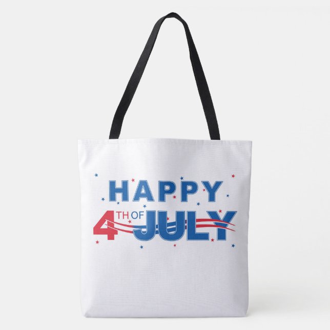 Bolsa Tote Feliz 4 de julho (Frente)