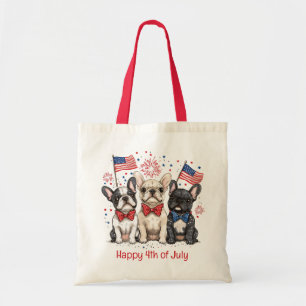 Bolsa Tote Feliz 4 De Julho, Buldog Francês